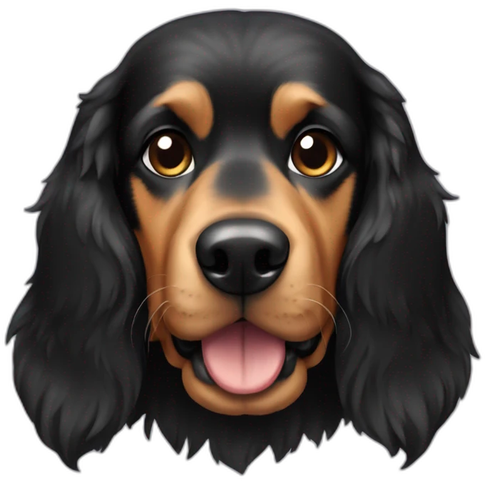 black and tan dog emoji