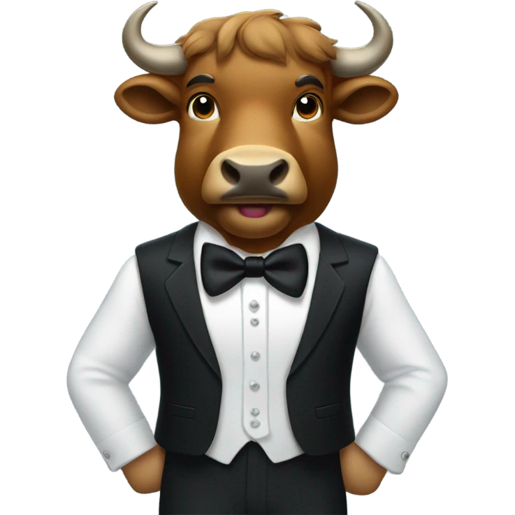 Buffalo in a tuxedo emoji