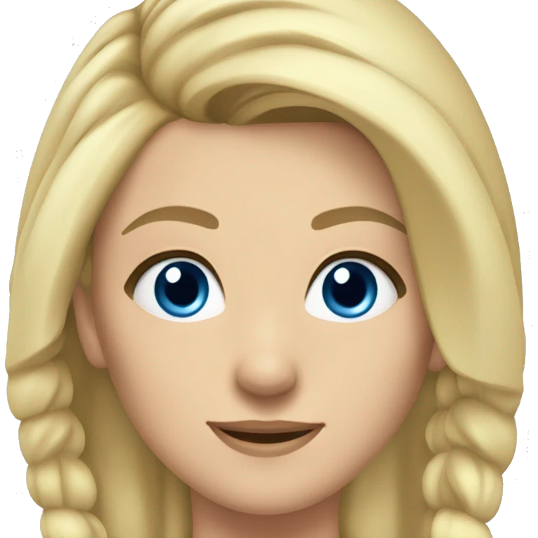 Blonde gym teacher with blue eyes, with high ponytail emoji