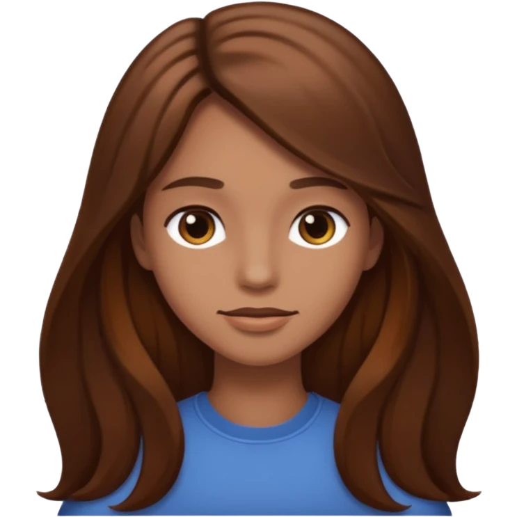 ange cheveux châtains longs emoji