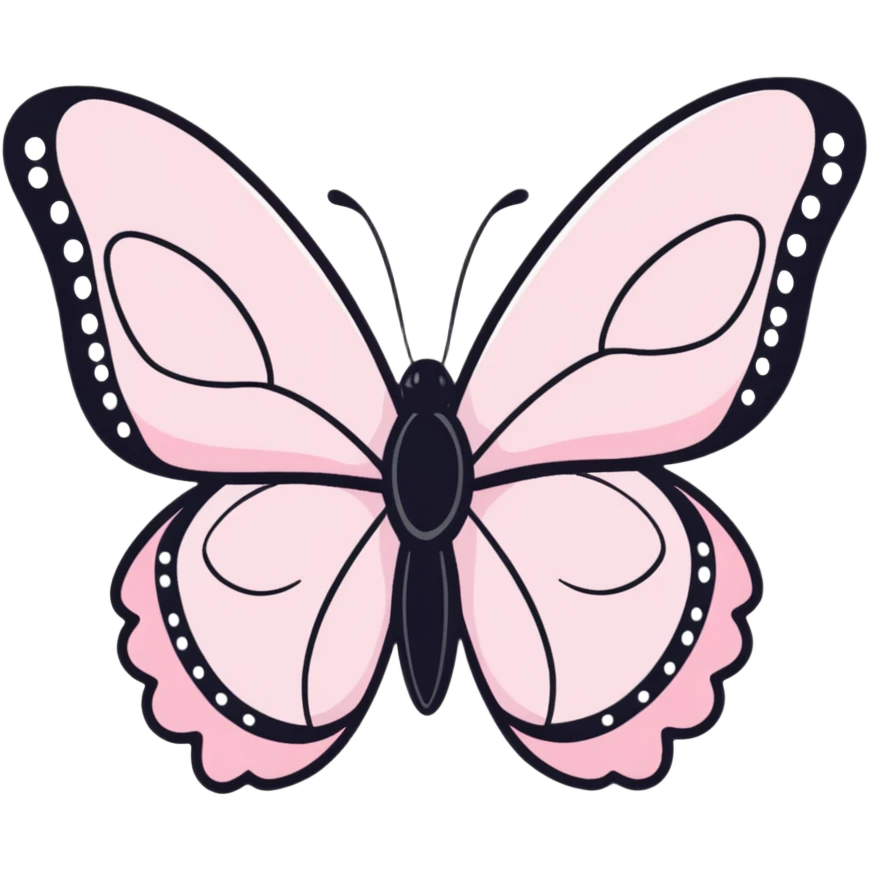 Light pink butterfly with sparkles emoji