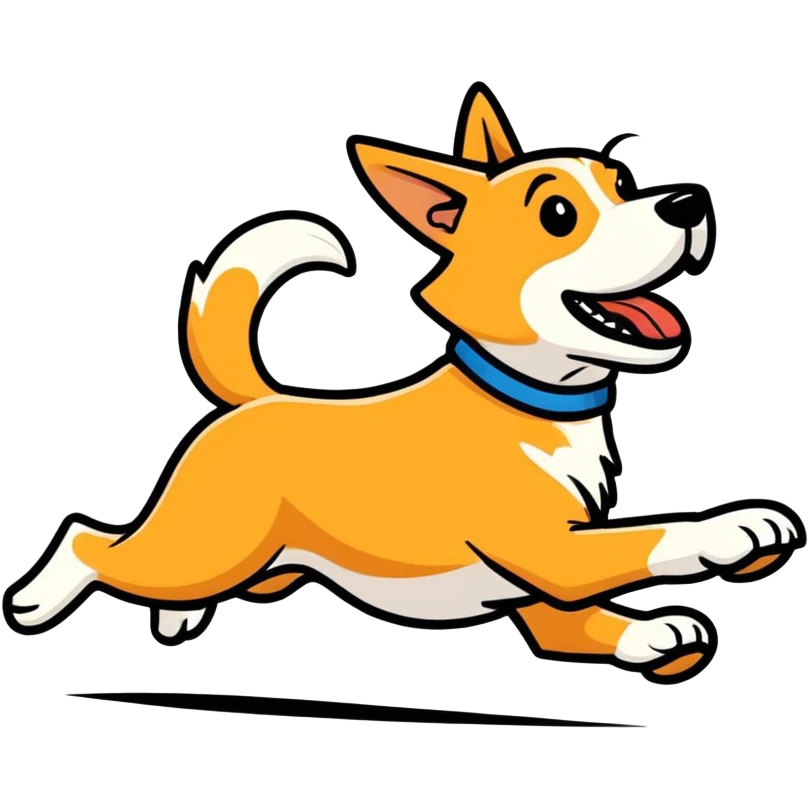 Dog running 
 emoji