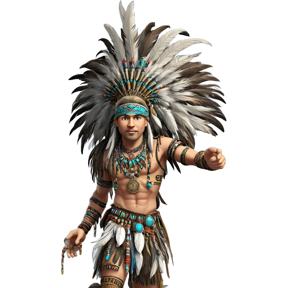 tribal feathers and male jewelry emoji