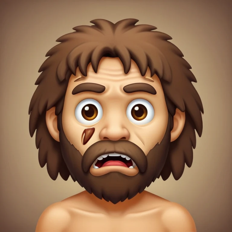 stupid retarded caveman with saliva falling from his mouth and wobbly eyes emoji