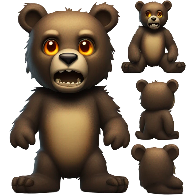Creepy animatronic bear  emoji