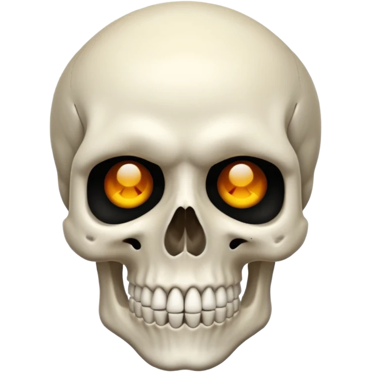 Nervous skull emoji