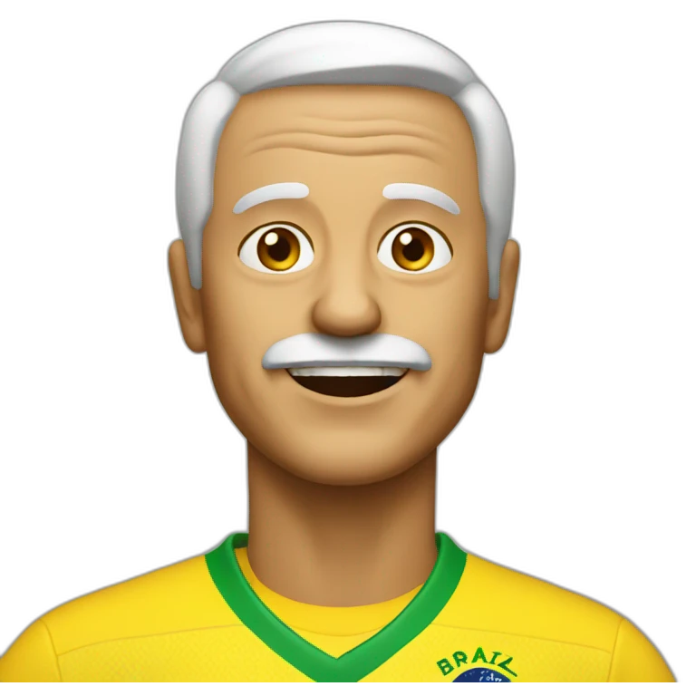 a old guy with a brazil shirt emoji