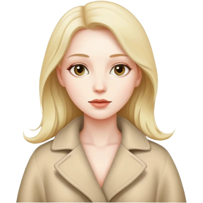 naked woman in coat emoji