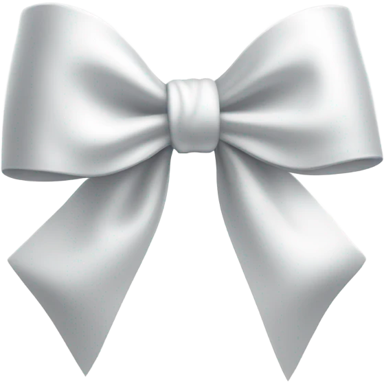 white satin bow emoji
