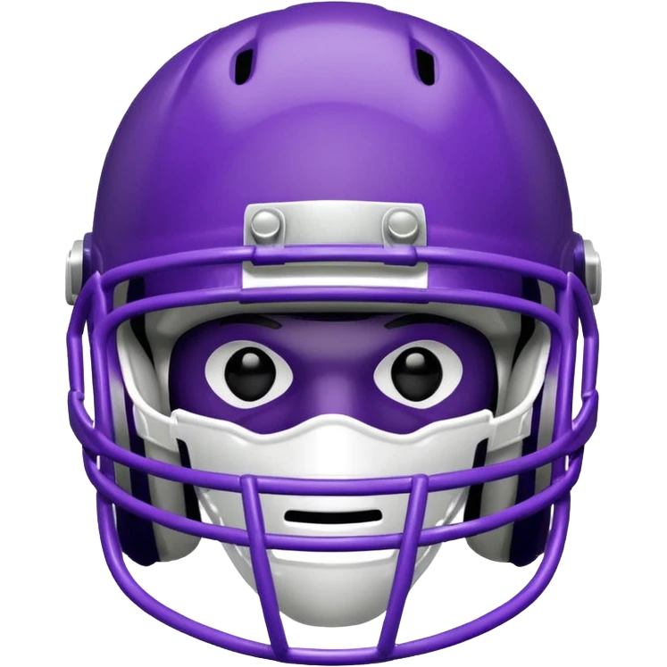 College football player helmet in purple color emoji