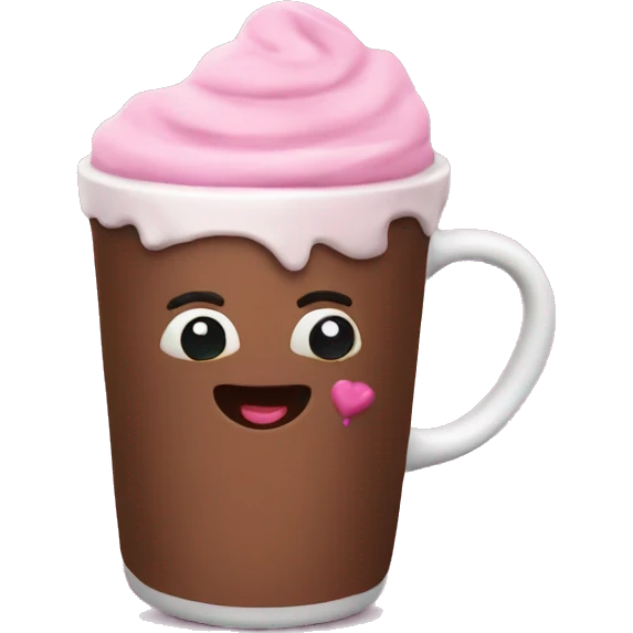 pink hot chocolate  emoji