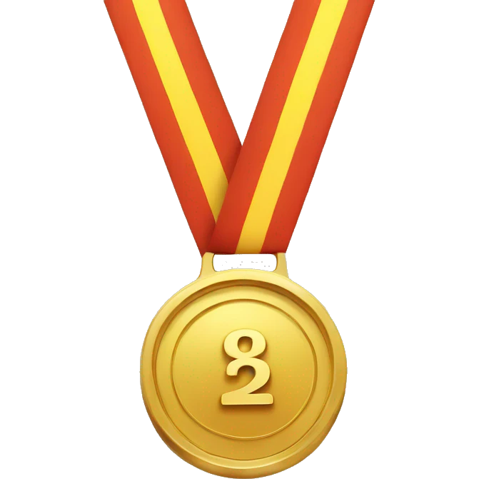 Gold 2st place medal emoji
