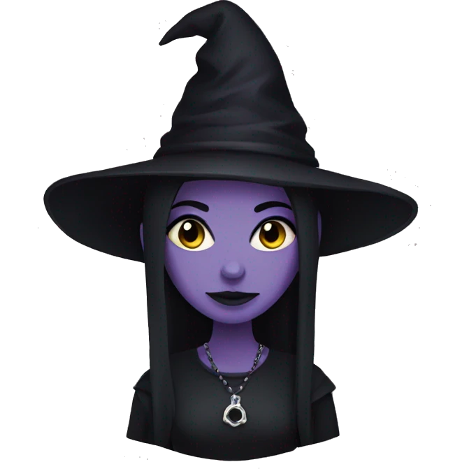 Goth witch emoji