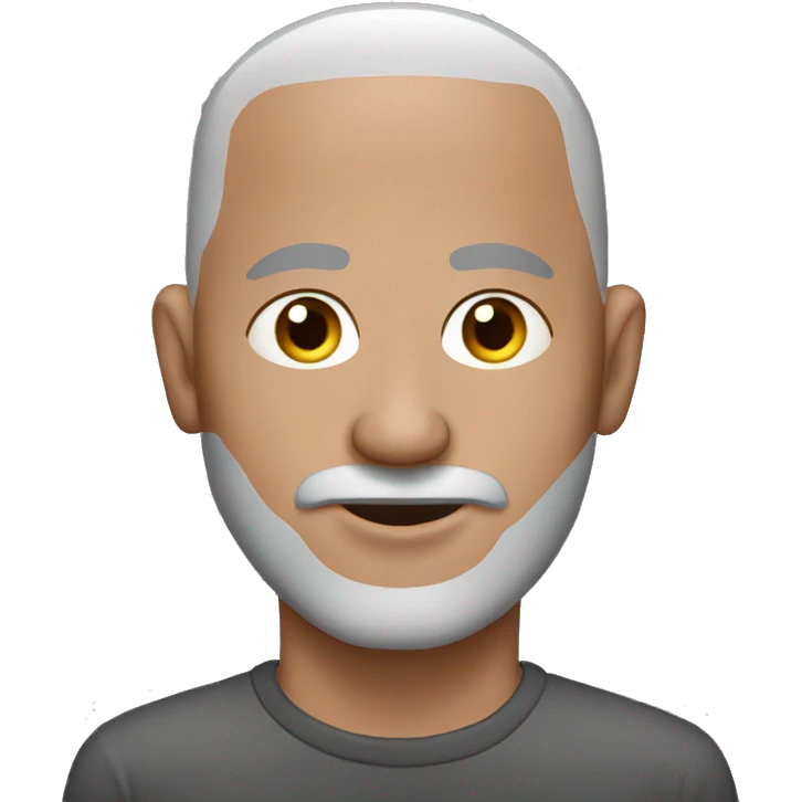 bald guy with grays in a bead emoji