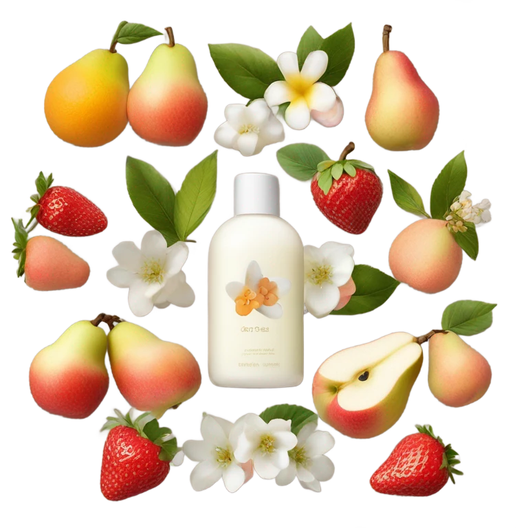 Top note: Strawberry, pear, apple
Medium note: Peach blossom, jasmine, orange blossom
Base note: Vanilla, patchouli, sandalwood, cedar emoji