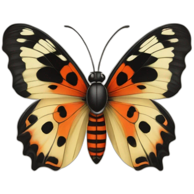Coccinelle sur papillon emoji