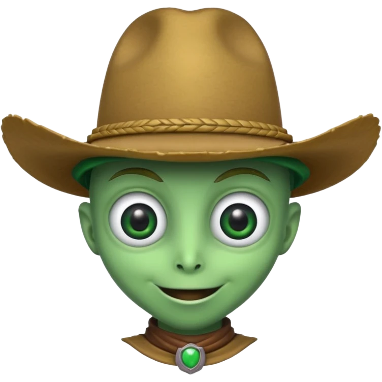 Alien with a cowboy hat emoji