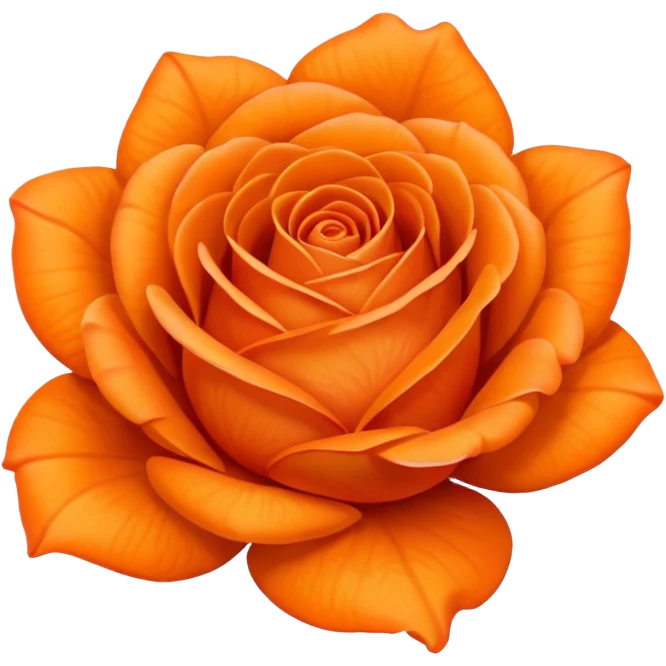 Orange rose emoji