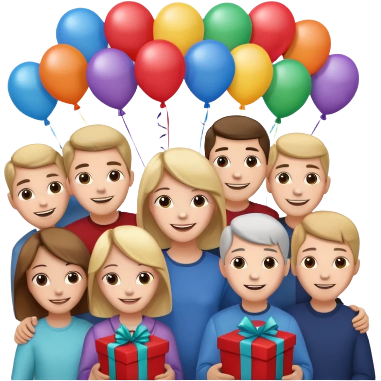 Birthday Ballons gifts friends and family  emoji
