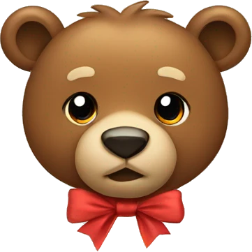 Bear with a bow emoji