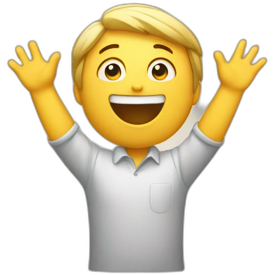 Excited person rising hands emoji