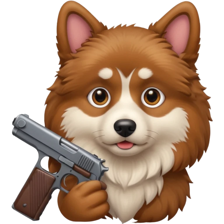 Dog with a gun emoji