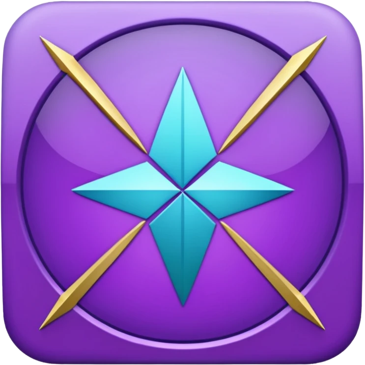 
purple and cian symbol correct emoji