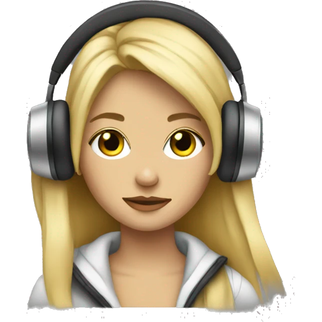blondie in headphones  emoji