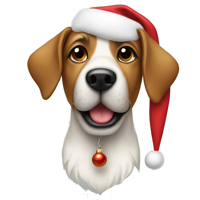 christmas dog emoji