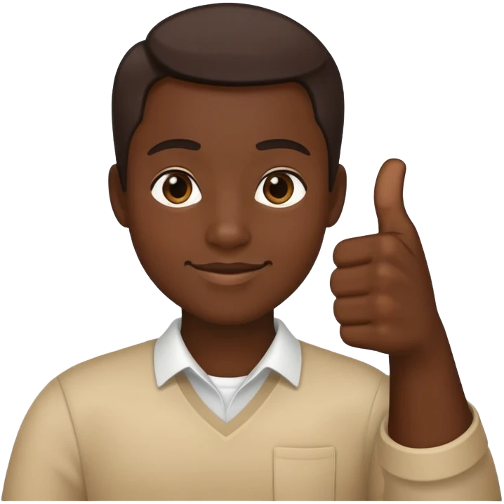 A thumbs up with predominantly dark skin tone and light skin accents emoji