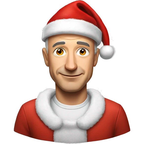 jeff bezos with santa hat emoji