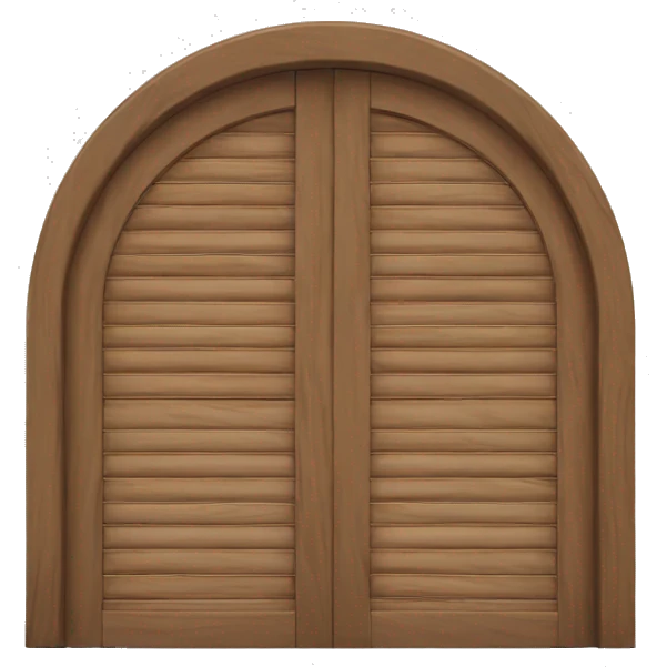 Wood arch shutters  emoji