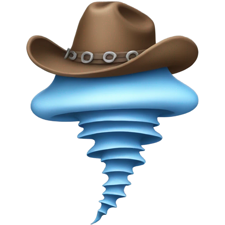Tornado with a cowboy hat emoji