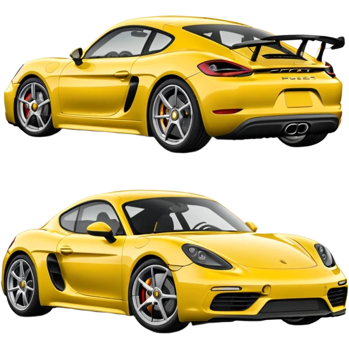 White Chalk colored exterior 2024 Porsche 718 Cayman GTS 4.0 with yellow ceramic brake calipers and dark silver anthracite rims emoji