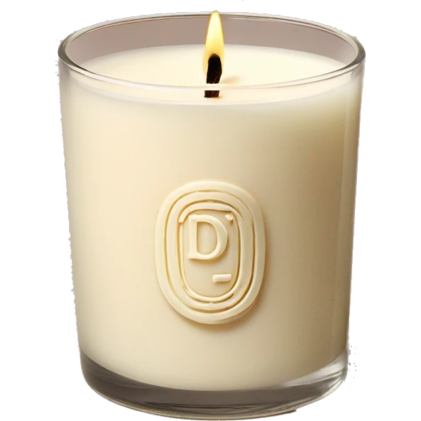 realistic cream coloured diptyque branded candle emoji