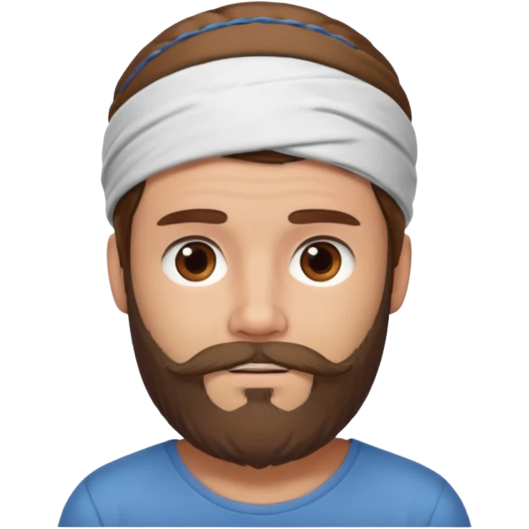 man bearded headband emoji