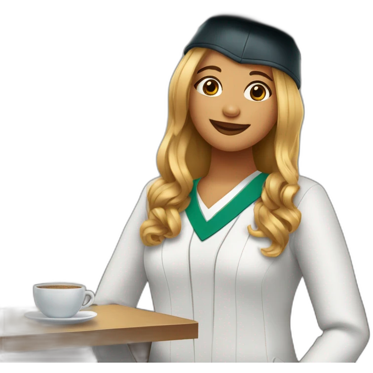 Graduada cabello lacio y café  emoji