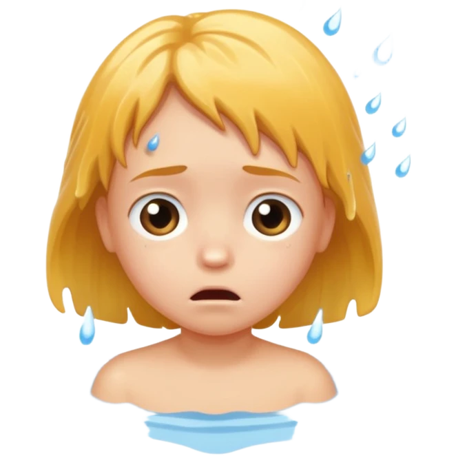 child falls in fountain its sad emoji