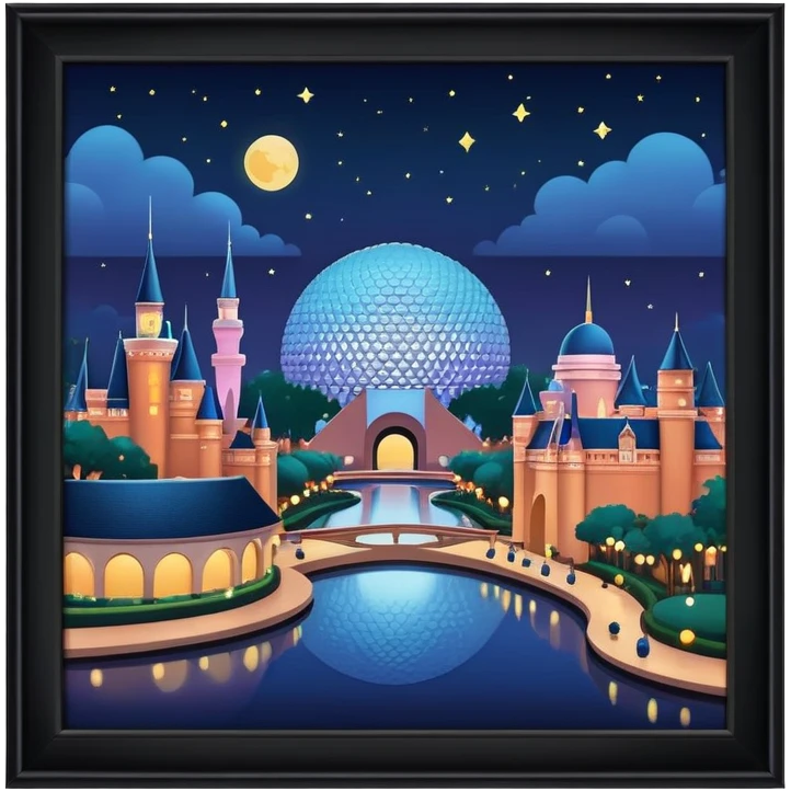 Epcot at night emoji