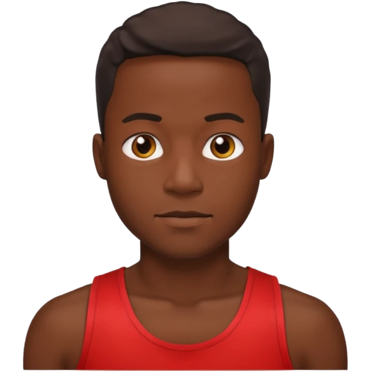 black guy red tank top emoji