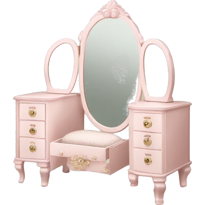 pale pink Vintage vanity emoji