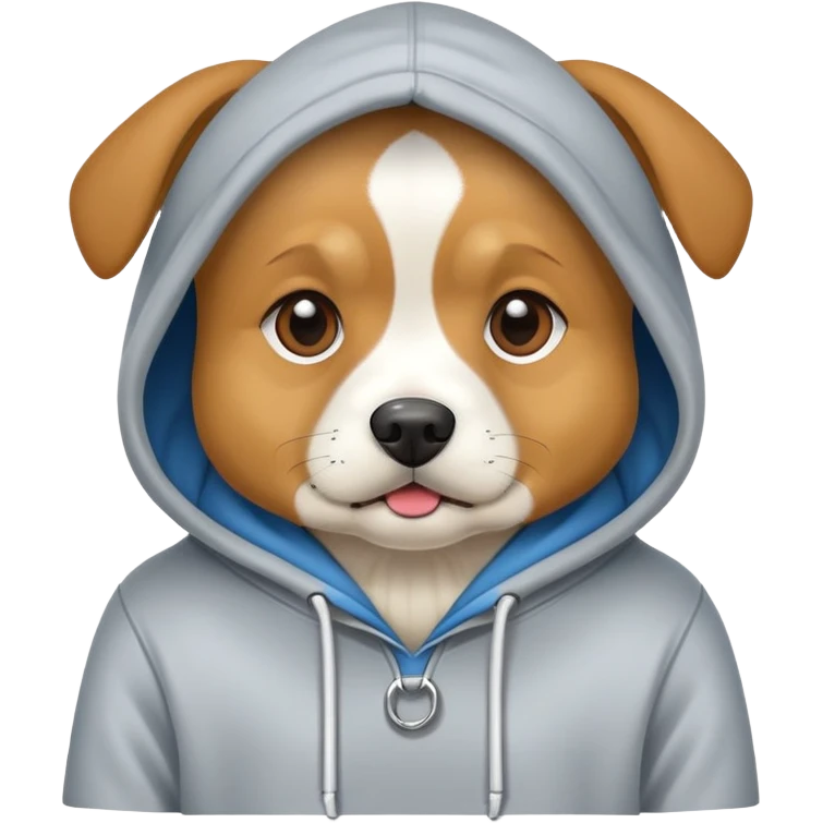 Dog wearing a hoodie  emoji