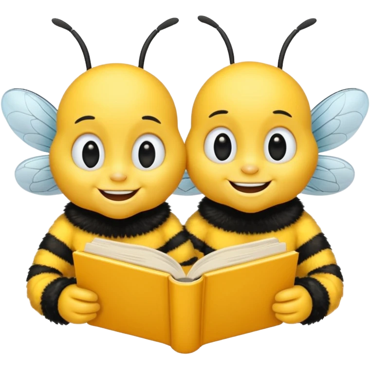 bees with books emoji