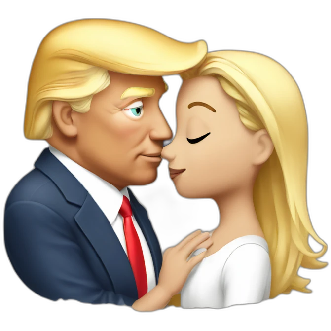 trump kissing his daughter, positivity, inclusiveness emoji