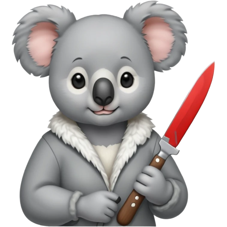 Female koala with knife emoji