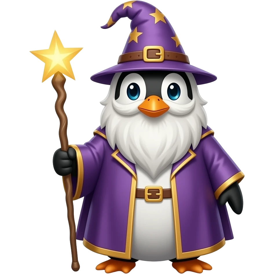 Penguin Wizard emoji
