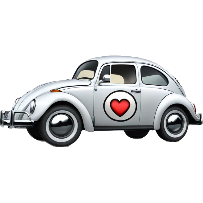 Volkswagen “Herbie Rides Again” themed Bug with wide chrome wheels and tires  emoji