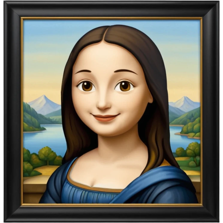 frame, painting, Mona Lisa emoji