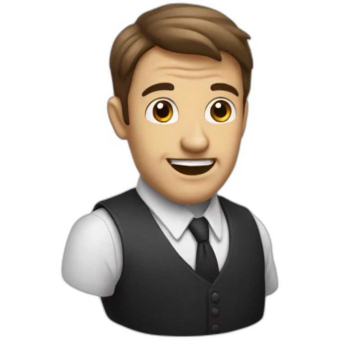 Homme chauve qui met sont doigt devant la bouche emoji
