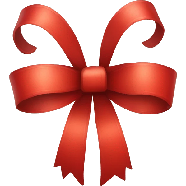 red christmas bow emoji